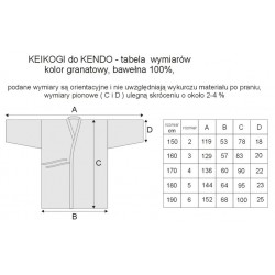 Keikogi - bluza treningowa, do Kendo Kenjutsu granatowa / indygo
