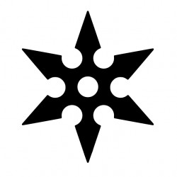 Naklejka shuriken ninja...