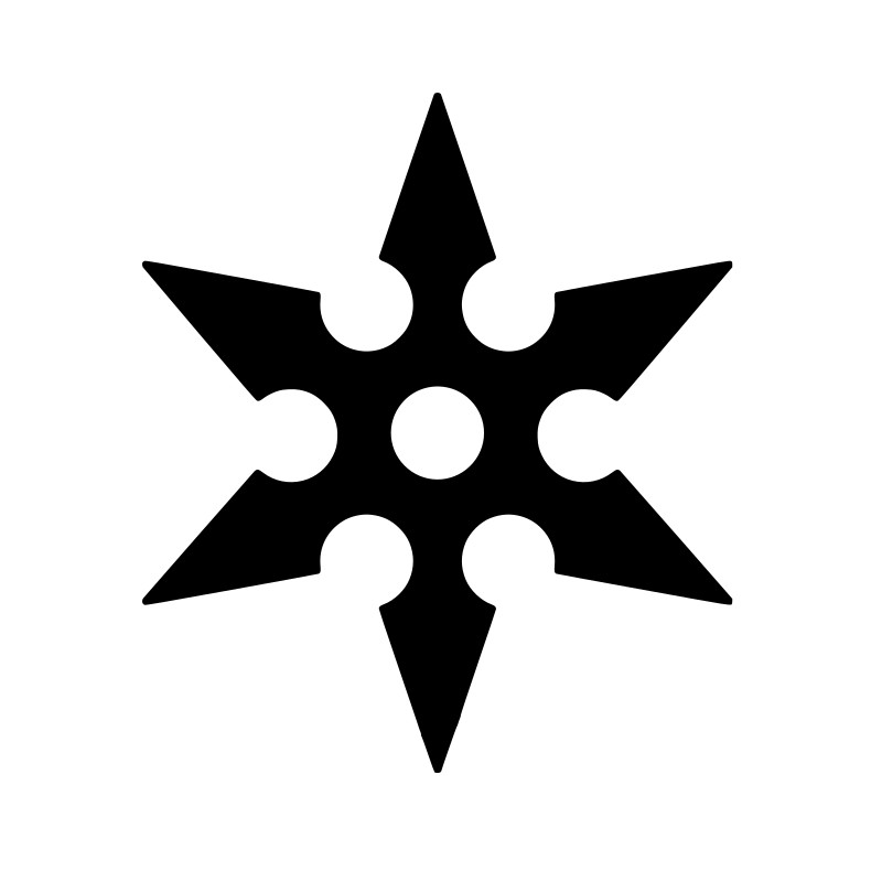 Naklejka shuriken ninja 9x10 na samochód