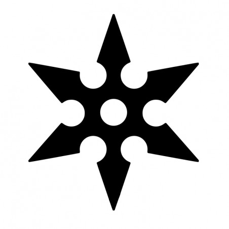 Naklejka shuriken ninja 9x10 na samochód