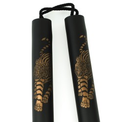 Nunchaku (nunczaku nunczako) piankowe treningowe Tygrys na sznurku