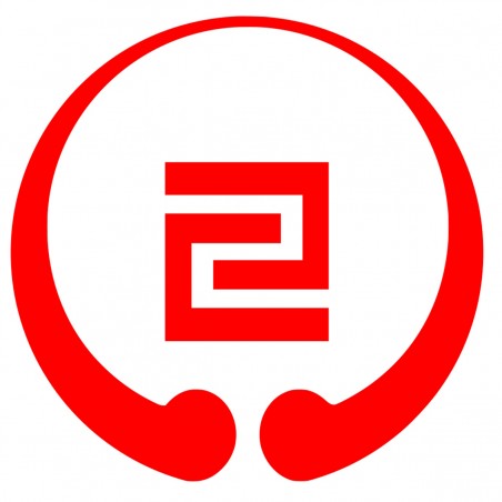 Naklejka Kenkon Goju-ryu Karate 10x10 czerwona na samochód