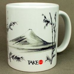 Kubek TAKE z widokiem na górę Fuji i bambusy