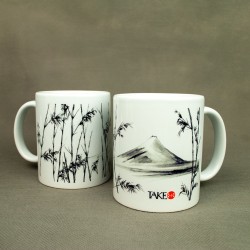 Kubek TAKE z widokiem na górę Fuji i bambusy
