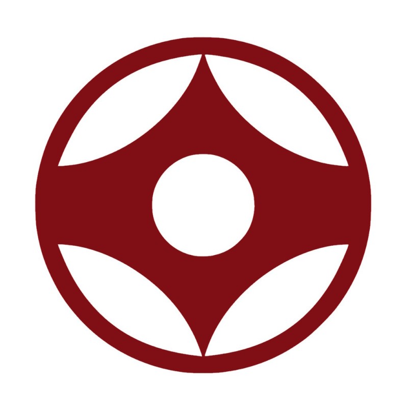 Naprasowanka Aplikacja Termo Kanku Kyokushin 9x9 Czerwona na kimono t-shirt