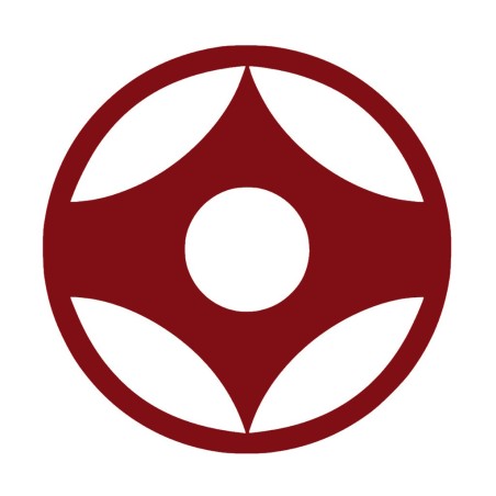 Naprasowanka Aplikacja Termo Kanku Kyokushin 9x9 Czerwona na kimono t-shirt