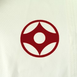 Naprasowanka Aplikacja Termo Kanku Kyokushin 9x9 Czerwona na kimono t-shirt
