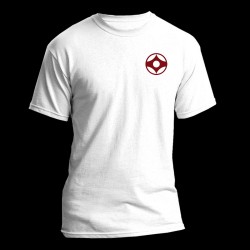 Naprasowanka Aplikacja Termo Kanku Kyokushin 9x9 Czerwona na kimono t-shirt