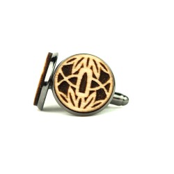 Spinki do mankietów z grawerem TAKE drewniane + pudełko