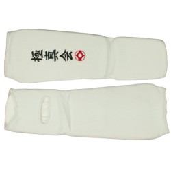 Ochraniacze Elastyczne Goleń Kyokushin Stopa Białe Karate