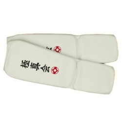 Ochraniacze Elastyczne Goleń Kyokushin Stopa Białe Karate