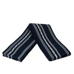Pas Kaku Obi Do Iaido Kendo Kenjutsu Aikido Granatowo-białe 100% bawełna Made in Japan