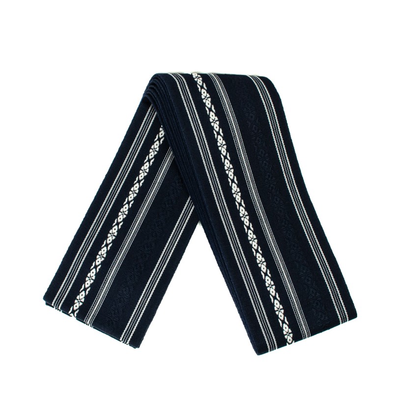 Pas Kaku Obi Do Iaido Kendo Kenjutsu Aikido Granatowo-białe 100% bawełna Made in Japan