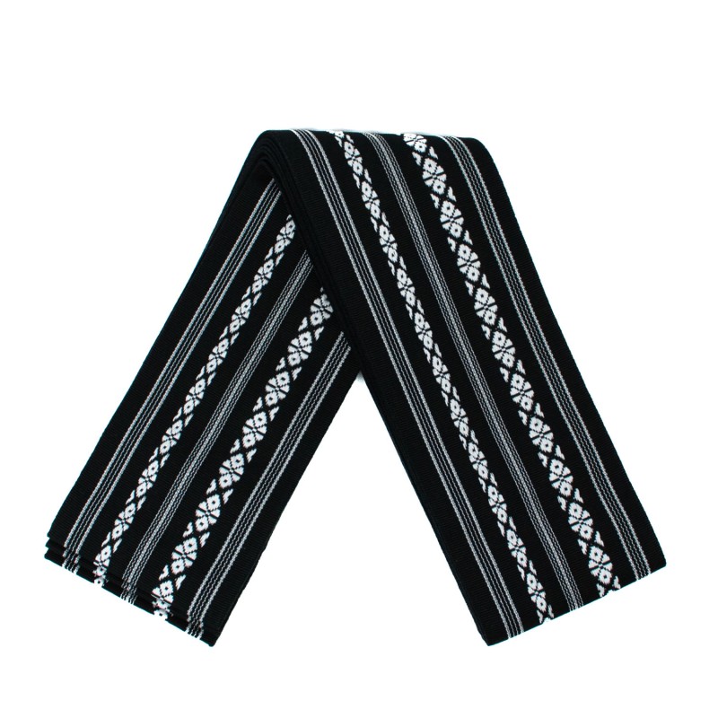 Pas Kaku Obi Do Iaido Kendo Kenjutsu Aikido Czarno-białe 100% bawełna Made in Japan