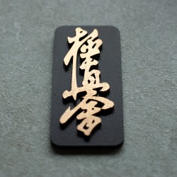 Magnes 3D na lodówkę Kyokushin kai karate 9x4 złoty