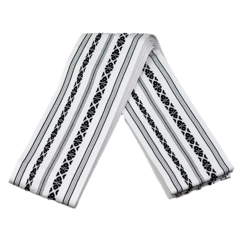 Pas Kaku Obi Do Iaido Kendo Kenjutsu Aikido biało-czarne 100% bawełna Made in Japan