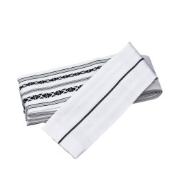 Pas Kaku Obi Do Iaido Kendo Kenjutsu Aikido biało-czarne 100% bawełna Made in Japan