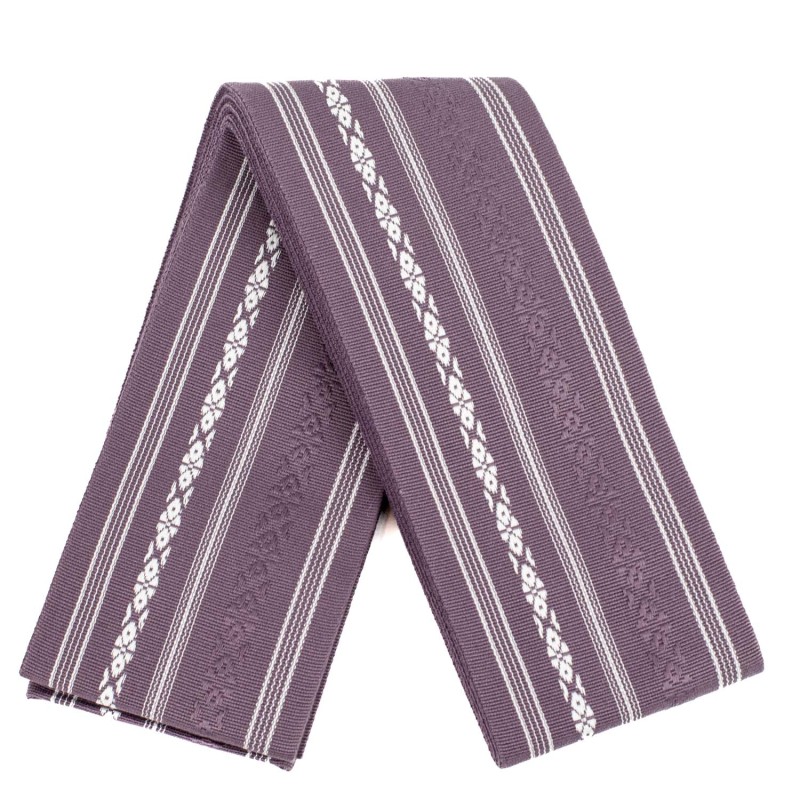 Pas Kaku Obi Do Iaido Kendo Kenjutsu Aikido filetowo-białe 100% bawełna Made in Japan