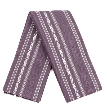 Pas Kaku Obi Do Iaido Kendo Kenjutsu Aikido filetowo-białe 100% bawełna Made in Japan