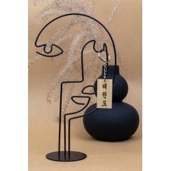 Brelok breloczek do kluczy Taekwondo 2,5x5 cm drewniany