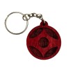 Brelok breloczek do kluczy Kanku Kyokushin 3,7x4,1 cm drewniany czerwony