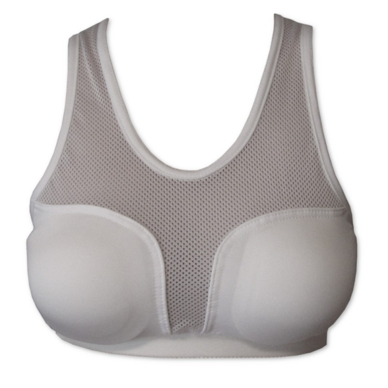 Ochraniacz piersi dla kobiet biały wyjmowane 2 miseczki