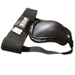 Ochraniacz Krocza / na Krocze Suspensor Metalowy Muay Thai czarny na gumach