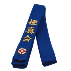 Pas Do Kyokushin Karate Niebieski haft naszywka