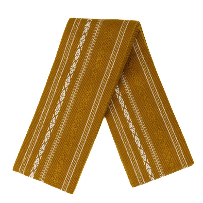 Pas Kaku Obi Do Iaido Kendo Kenjutsu Aikido złoto-biały 100% bawełna Made in Japan