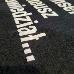 T-shirt A Sensei Mateusz powiedział... czarny męski i damski bawełna TAKE