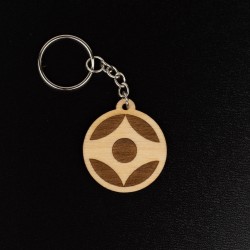 Brelok breloczek do kluczy Kanku Kyokushin 3,7x4,1 cm drewniany
