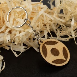 Brelok breloczek do kluczy Kanku Kyokushin 3,7x4,1 cm drewniany