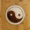 Podkładka podstawka pod kubek Yin Yang 10x10cm drewniana