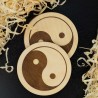 Podkładka podstawka pod kubek Yin Yang 10x10cm drewniana