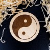 Podkładka podstawka pod kubek Yin Yang 10x10cm drewniana