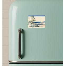 Magnes Katsushika Hokusai Herbaciarnia w Koishikawie 7x5 na lodówkę Ukiyo-e