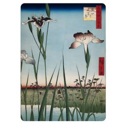 Magnes Utogawa Hiroshige Irysy w Horikiri 7x5 na lodówkę Ukiyo