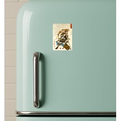 Magnes Kuniyoshi Utagawa Nakamura Kansuke Kuninobu 7x5 na lodówkę Ukiyo-e