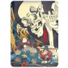 Magnes Kuniyoshi Utagawa Czarownica Takiyasha i widmo szkieletu 7x5 na lodówkę Ukiyo-e