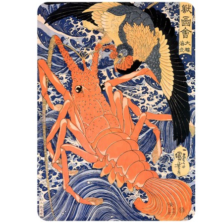 Magnes Kuniyoshi Utagawa Homar i Feniks 7x5 na lodówkę Ukiyo-e