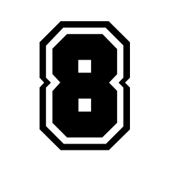 Naprasowanka Aplikacja Termo CYFRA 0-9 na koszulkę t-shirt numery sportowe wysokość 19 cm