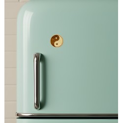 Magnes Yin Yang na lodówkę 5x5 cm drewniany