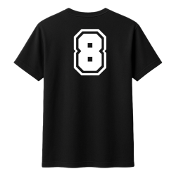 T-shirt Koszulka z numerami 0-9 męska czarna 100% bawełna S-XXL