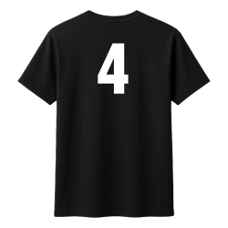 T-shirt Koszulka z numerami 0-9 męska czarna 100% bawełna S-XXL