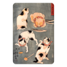 Magnes Kuniyoshi Utagawa Koty 7x5 na lodówkę Ukiyo-e
