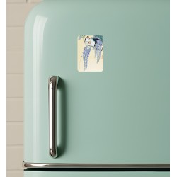 Magnes na lodówkę Ohara Koson Ptaki 7x5 Wisteria Japonia Ukiyo-e