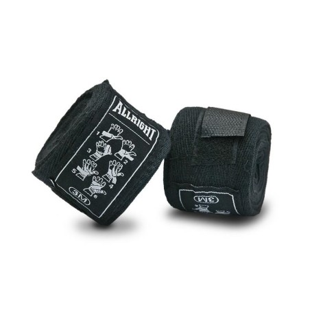 Bandaż Bokserski 3m czarny ALLRIGHT
