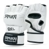 Rękawice piąstkówki MMA Pro skóra biało-czarne