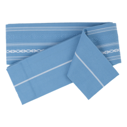 Pas Kaku Obi Do Iaido Kendo Kenjutsu Aikido błękitno-białe 100% bawełna Made in Japan