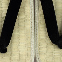 Klapki klasyczne Premium Tatami Zamsz Setta Czarne Geta Zori Made in Japan